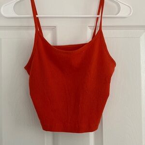 orange crop top